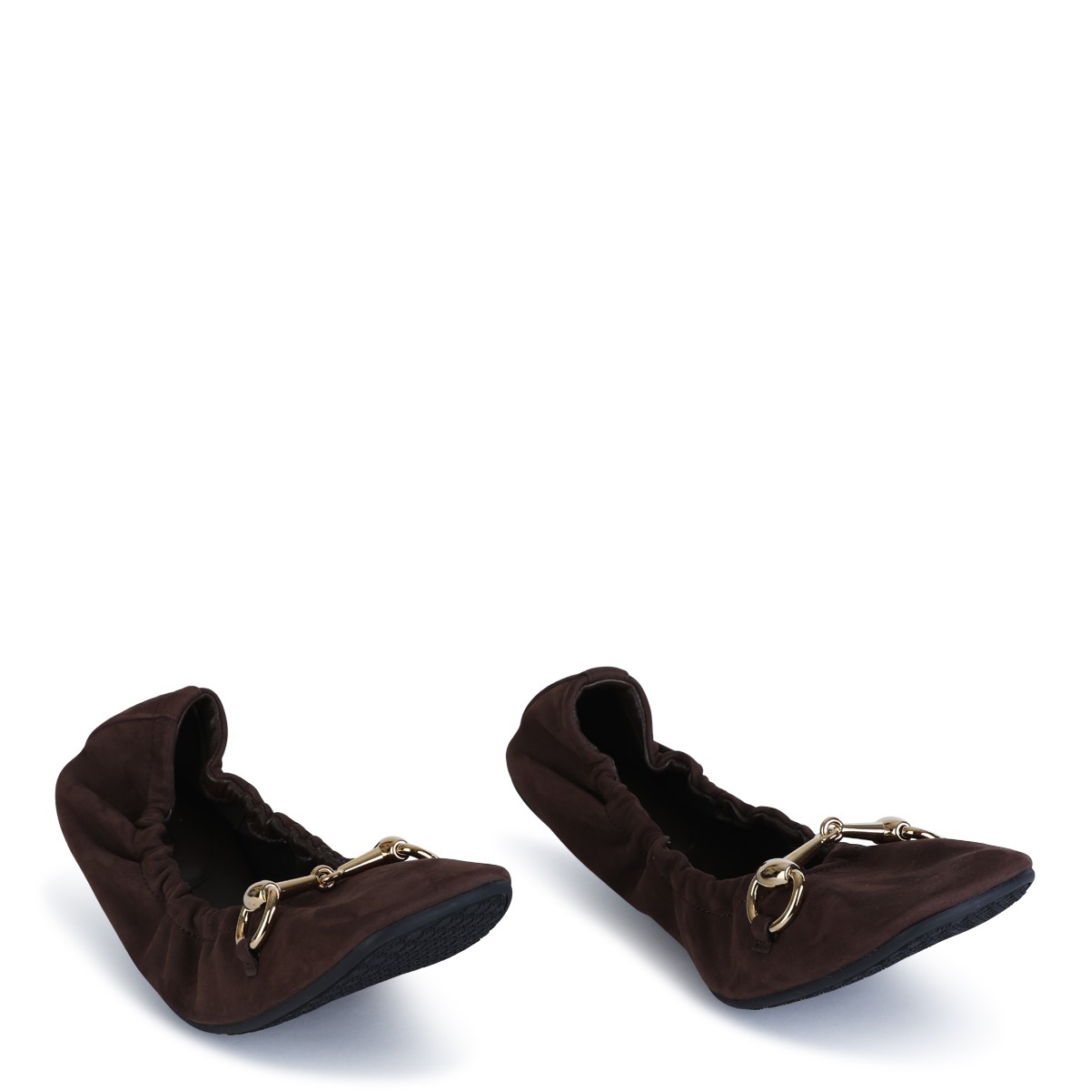 CHOCOLATE LEATHER PRIMA FLATS