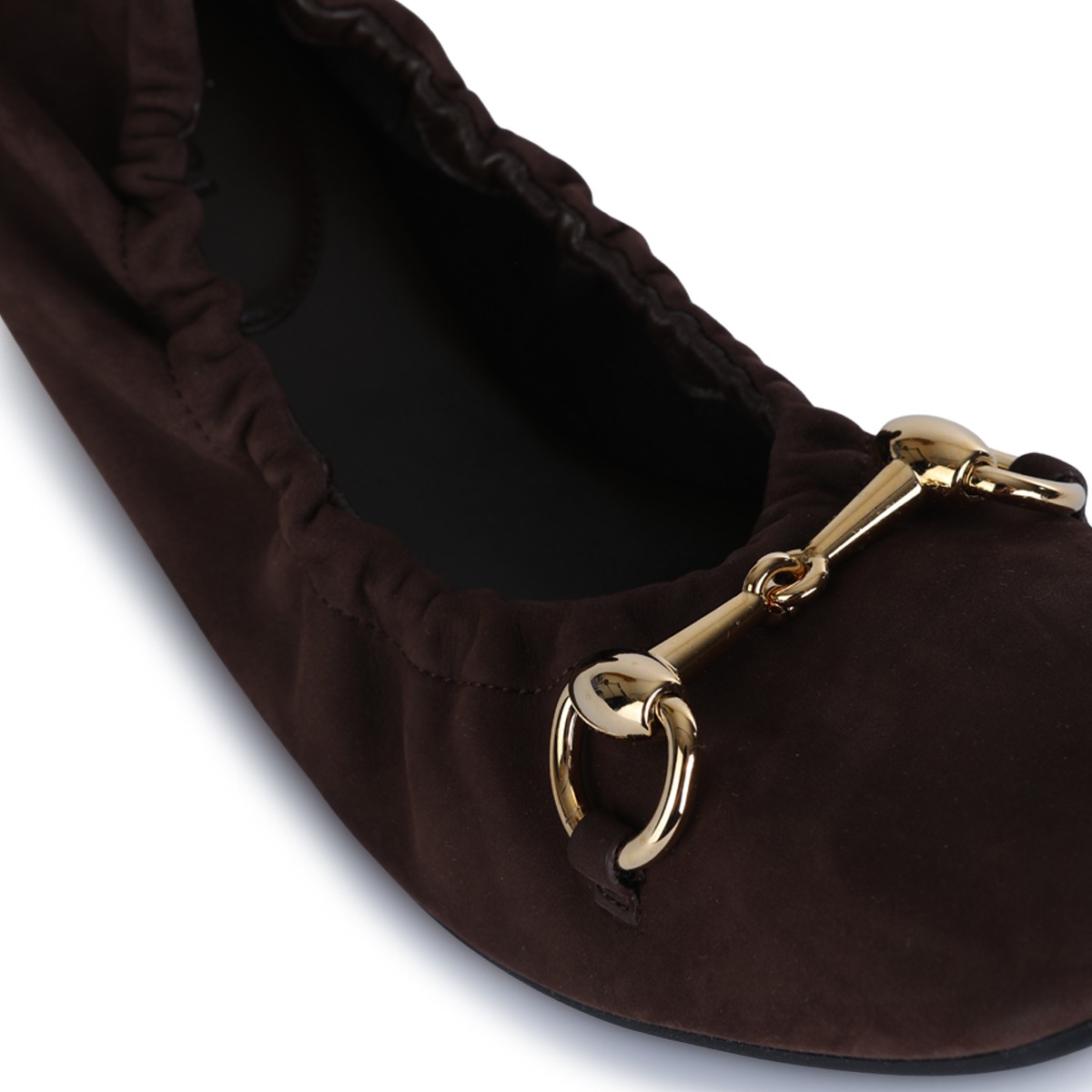 CHOCOLATE LEATHER PRIMA FLATS