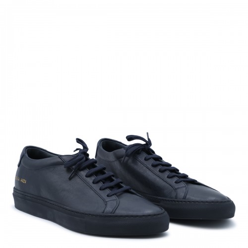 NAVY LEATHER ACHILLES PREMIUM SNEAKERS
