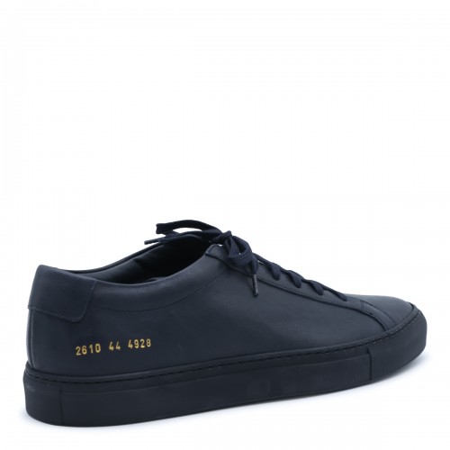 NAVY LEATHER ACHILLES PREMIUM SNEAKERS