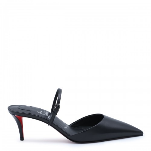 BLACK LEATHER MILENA MULE...