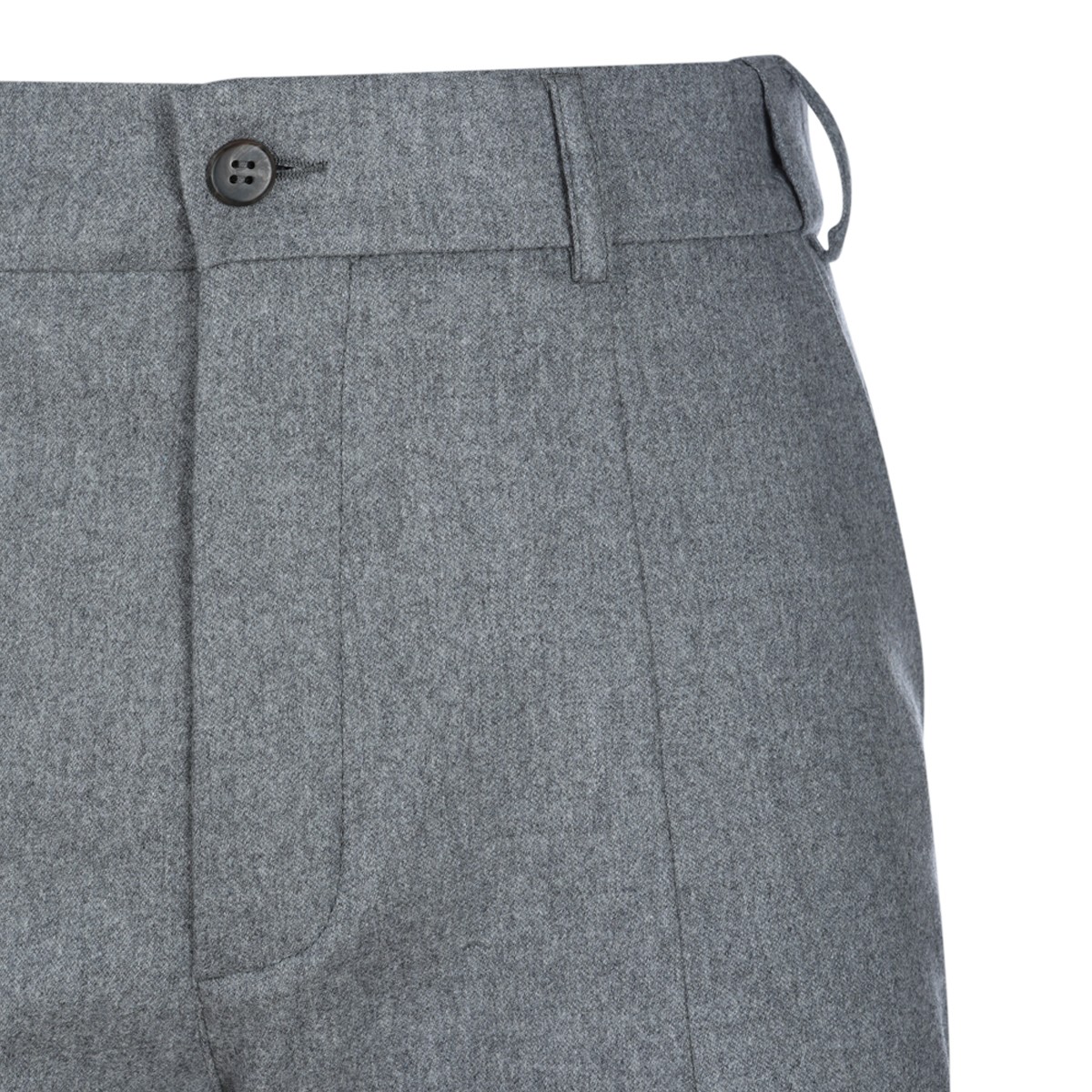 MID GREY WOOL AND CASHMERE BLEND...