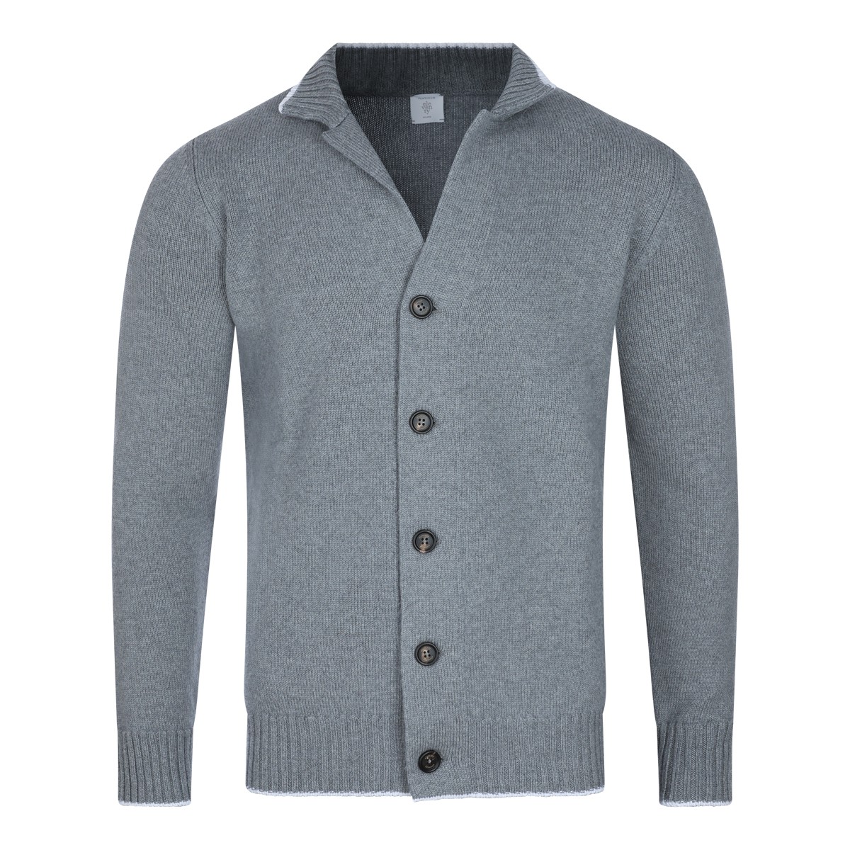 LIGHT GREY WOOL CARDIGAN