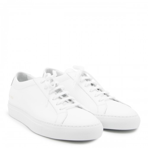 WHITE LEATHER ACHILLE LOW... 2