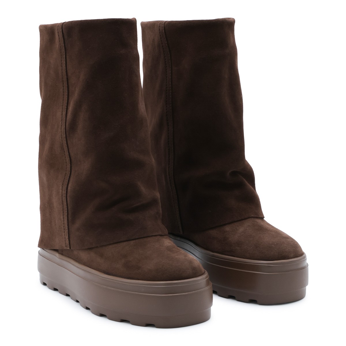DARK BROWN LEATHER BOOTS