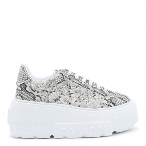 GREY LEATHER NEXUS SNEAKERS