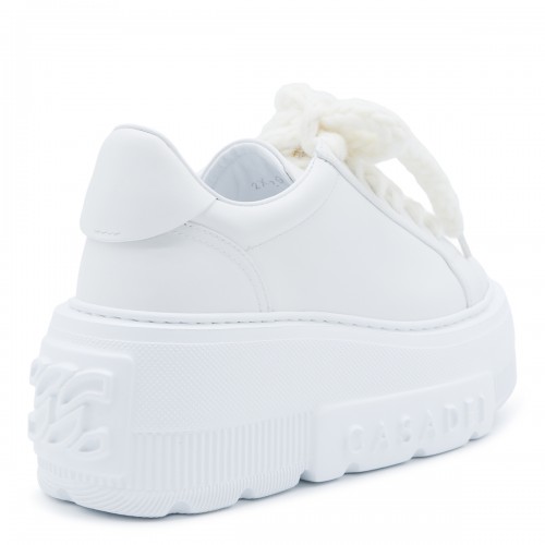 WHITE LEATHER SNEAKERS