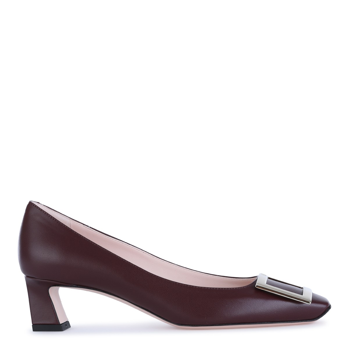 BORDEAUX LEATHER TROMPETTE PUMPS