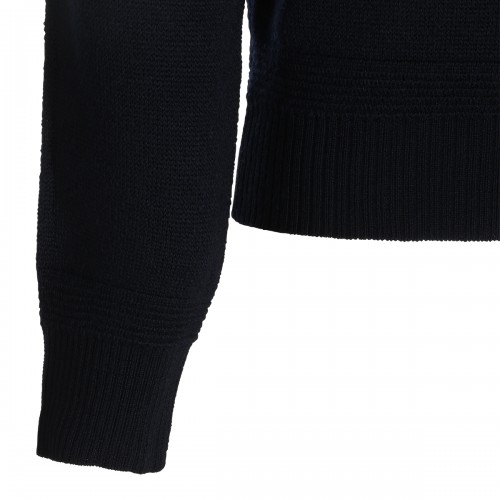 BLUE VIRGIN WOOL SWEATER