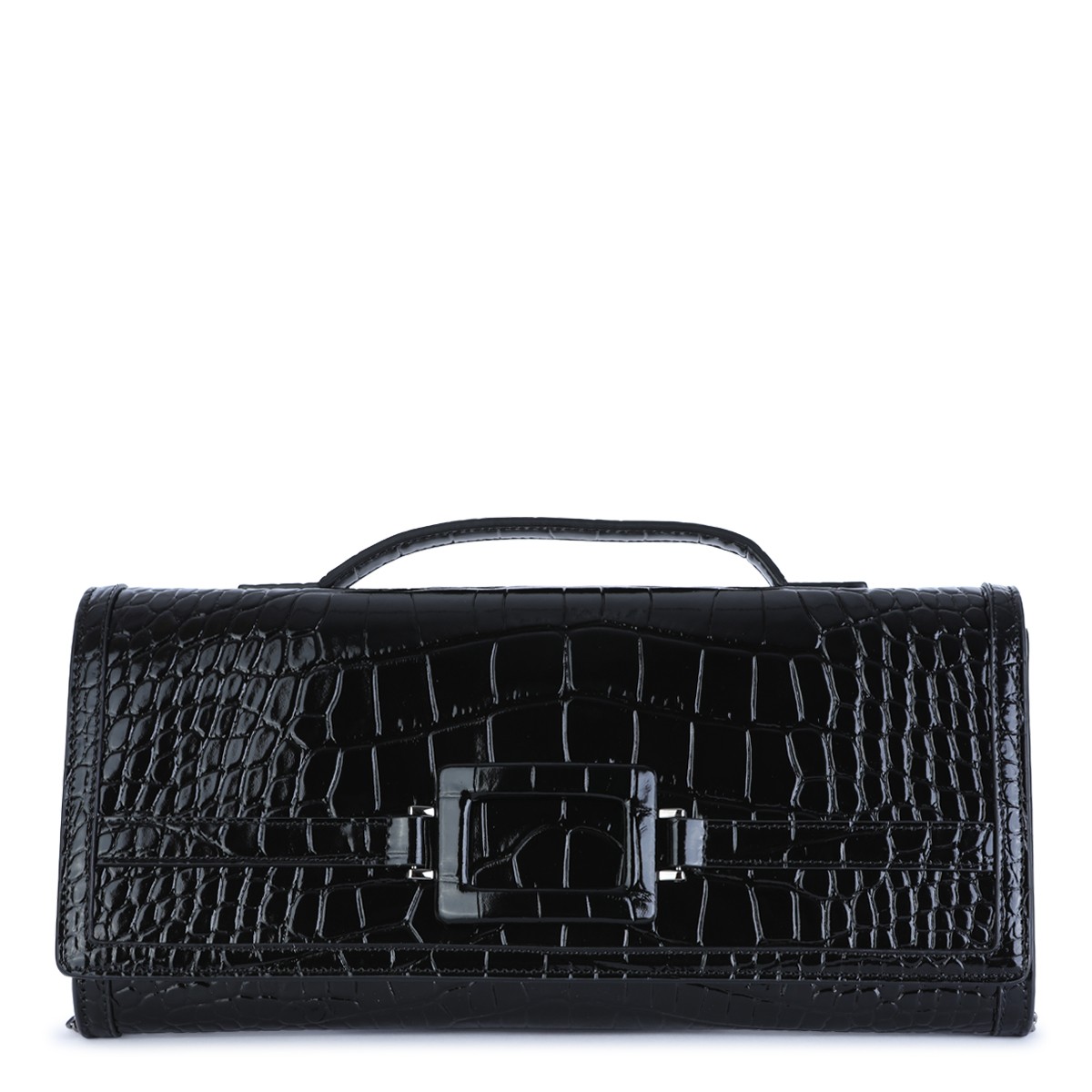 BLACK LEATHER CLUTCH