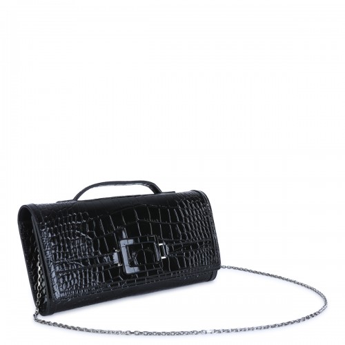 BLACK LEATHER CLUTCH 2