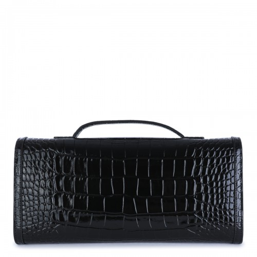 BLACK LEATHER CLUTCH