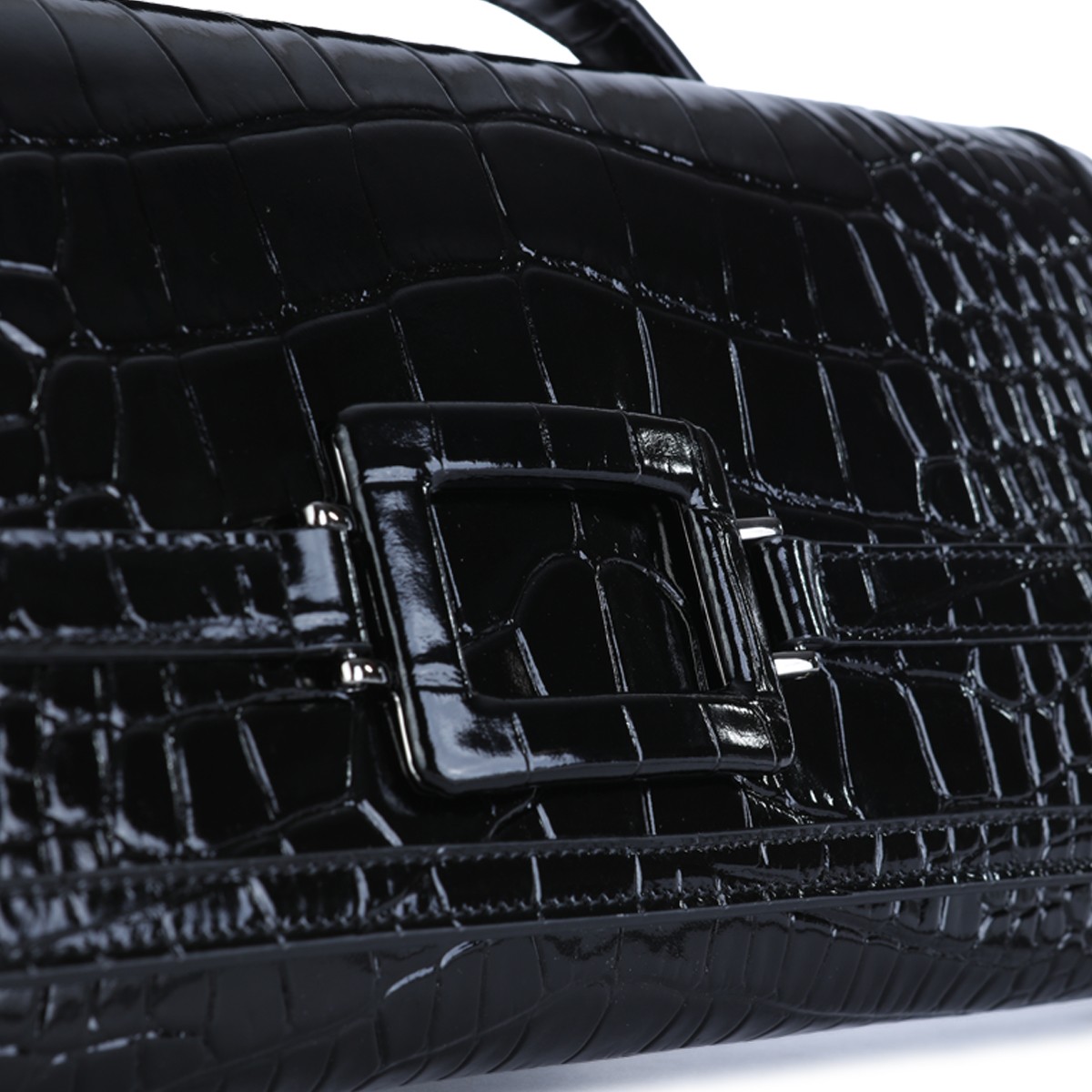 BLACK LEATHER CLUTCH