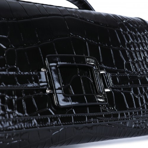 BLACK LEATHER CLUTCH