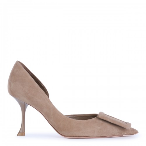 LIGHT BEIGE SUEDE DORSAY VIV' IN THE CITY PUMPS