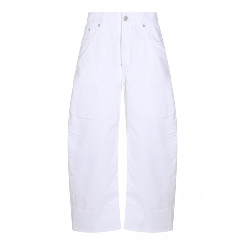 WHITE COTTON JEANS