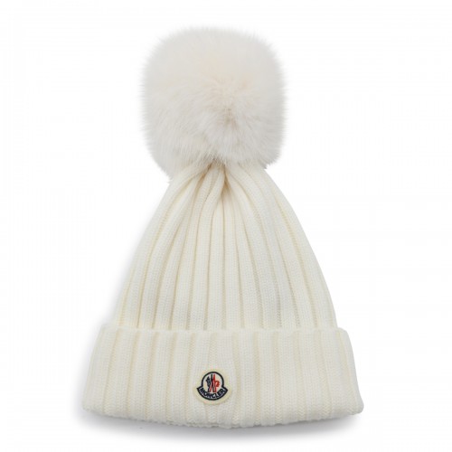 WHITE VIRGIN WOOL POM POM...