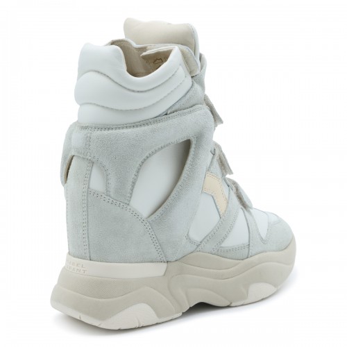 WHITE AND LIGHT GREY LEATHER BALSKEE SNEAKERS