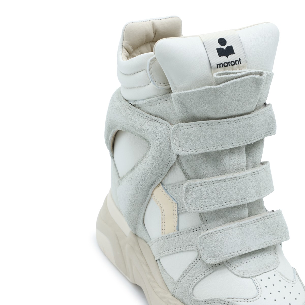 WHITE AND LIGHT GREY LEATHER BALSKEE...