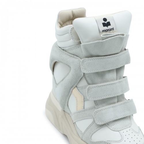 WHITE AND LIGHT GREY LEATHER BALSKEE SNEAKERS