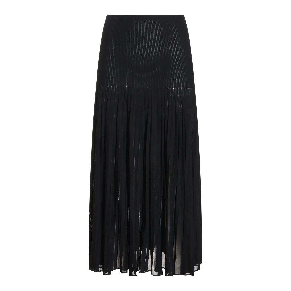 BLACK VISCOSE SKIRT
