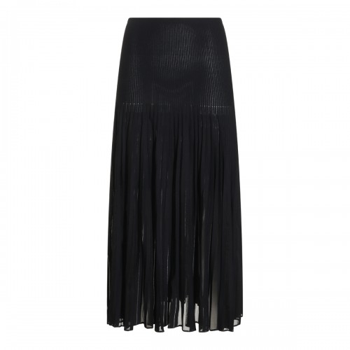 BLACK VISCOSE SKIRT