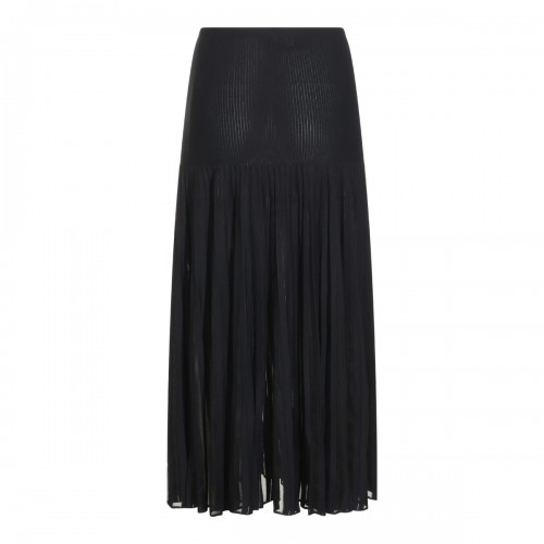 BLACK VISCOSE SKIRT