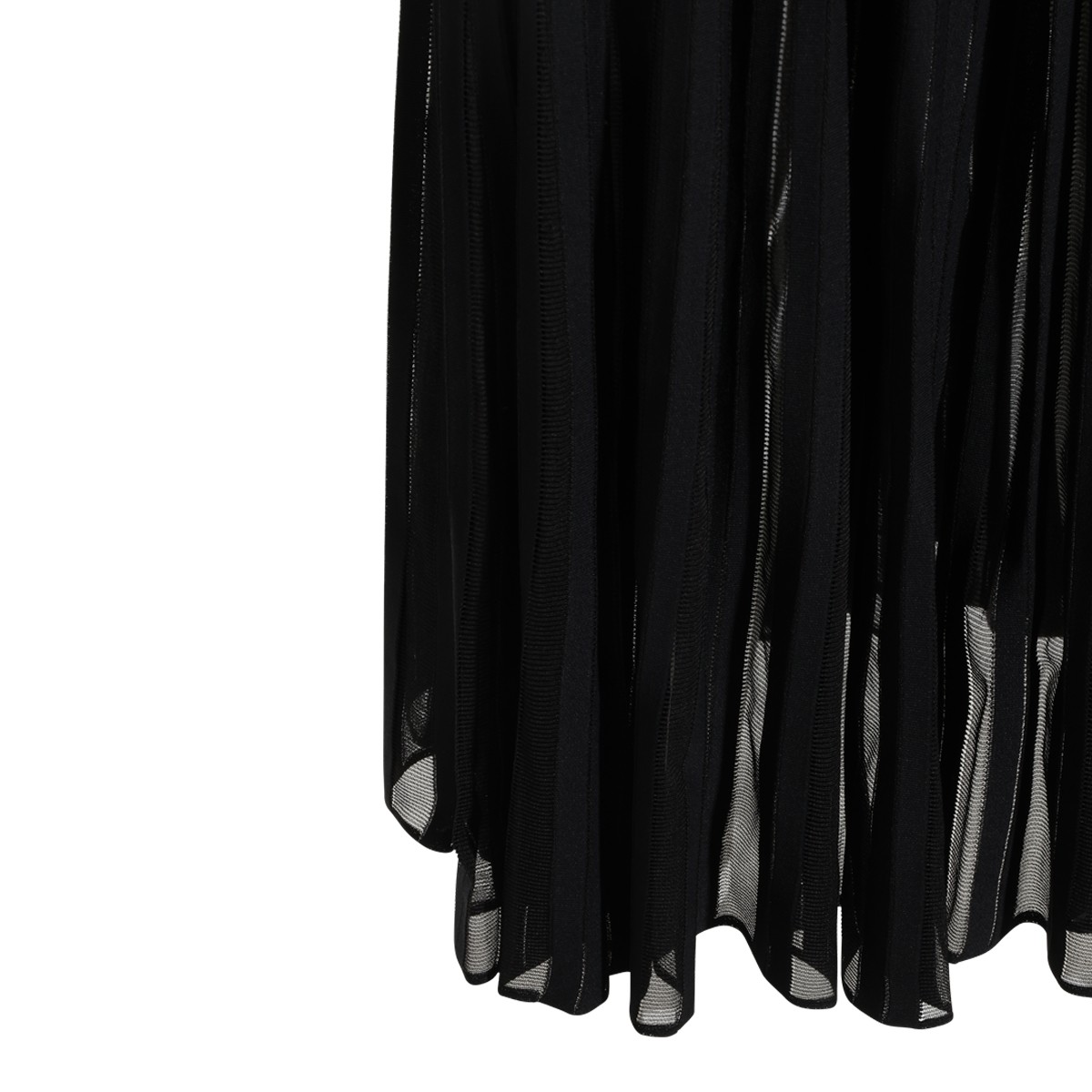 BLACK VISCOSE SKIRT
