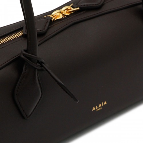 BLACK LEATHER LE TECKEL MEDIUM SHOULDER BAG