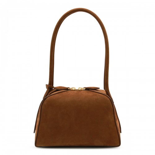 BROWN LEATHER LE BOULEDOGUE SMALL SHOULDER BAG