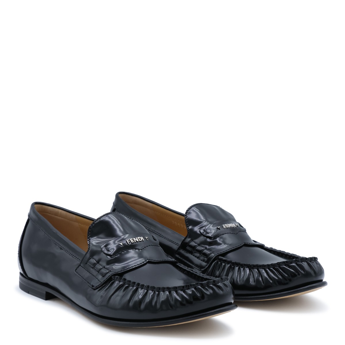 BLACK LEATHER LOAFERS