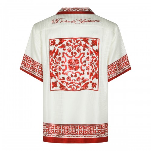 RED AND WHITE SILK MAIOLICA... 2