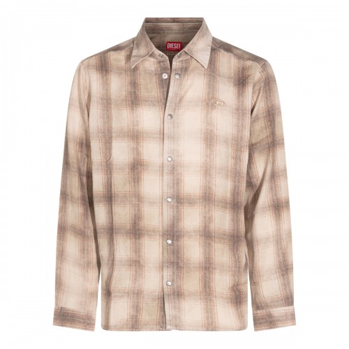 BEIGE CHECK SHIRT