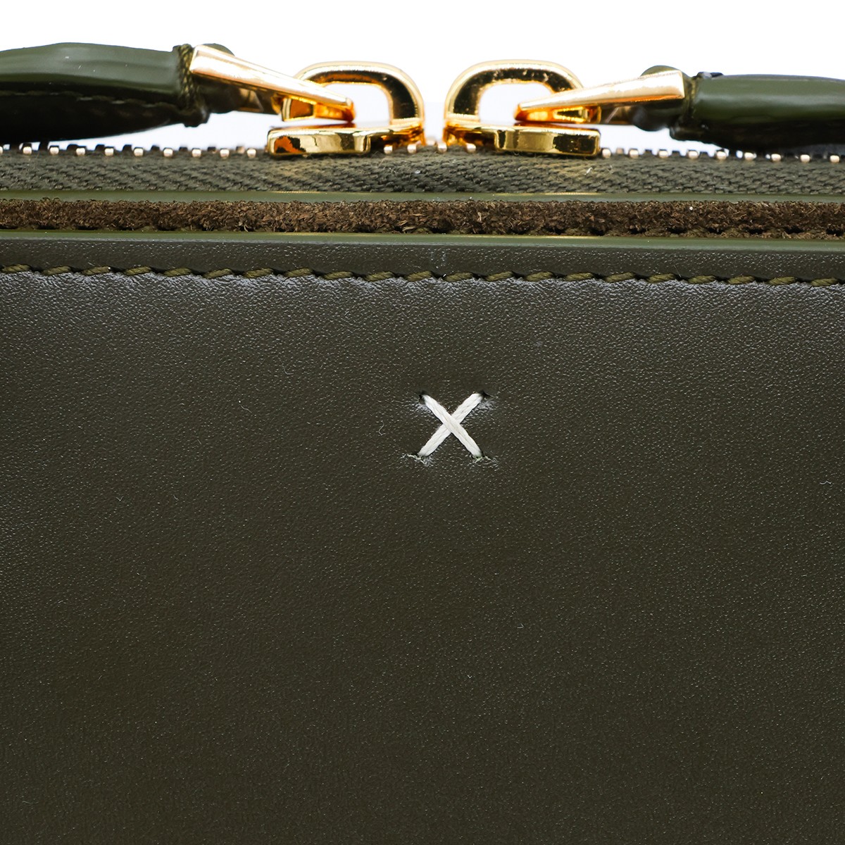 DARK GREEN LEATHER DELTA SMALL TOP...