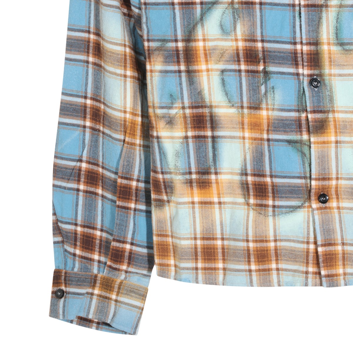 BLUE COTTON MA QUAD FLAMES SHIRT