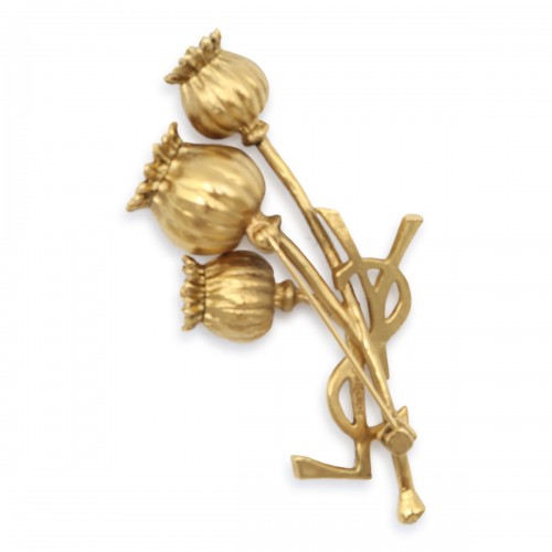 GOLD METAL BROOCH