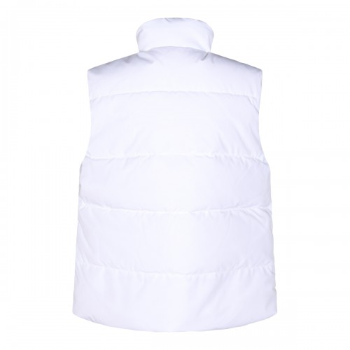 OPTIC WHITE AND BLACK PUFFER LEGACY VEST DOWN JACKET