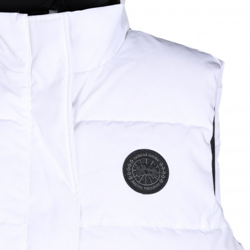 OPTIC WHITE AND BLACK PUFFER LEGACY VEST DOWN JACKET