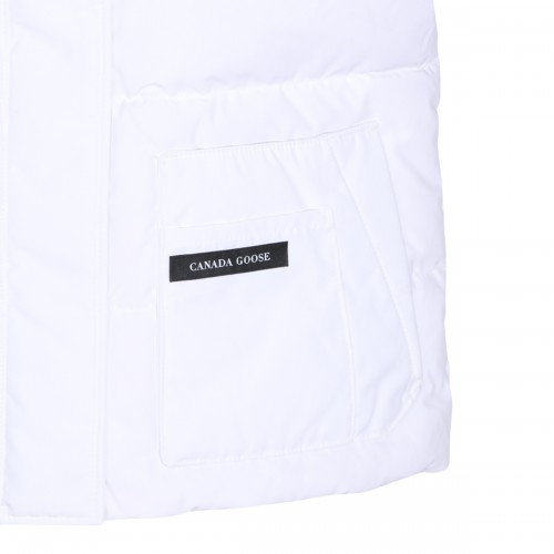 OPTIC WHITE AND BLACK PUFFER LEGACY VEST DOWN JACKET