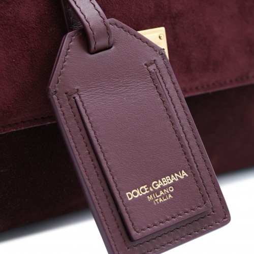 BORDEAUX SUEDE MINI SICILY TOP HANDLE BAG