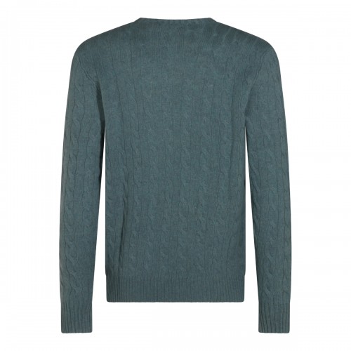 TURQUOISE JAY HEATHER WOOL SWEATER