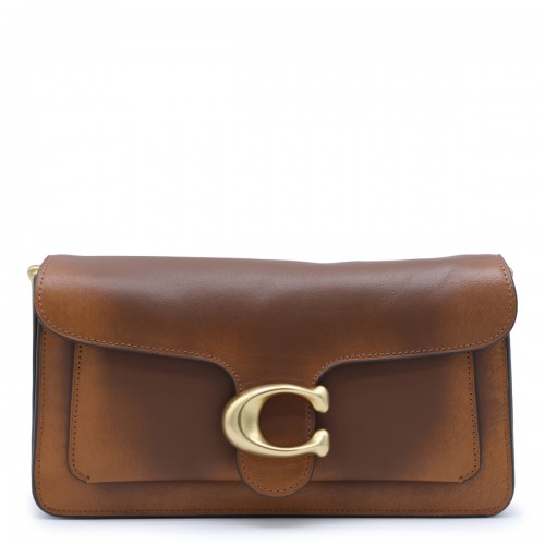 BROWN LEATHER SOFT TABBY SHOULDER BAG