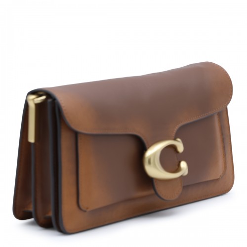 BROWN LEATHER SOFT TABBY SHOULDER BAG