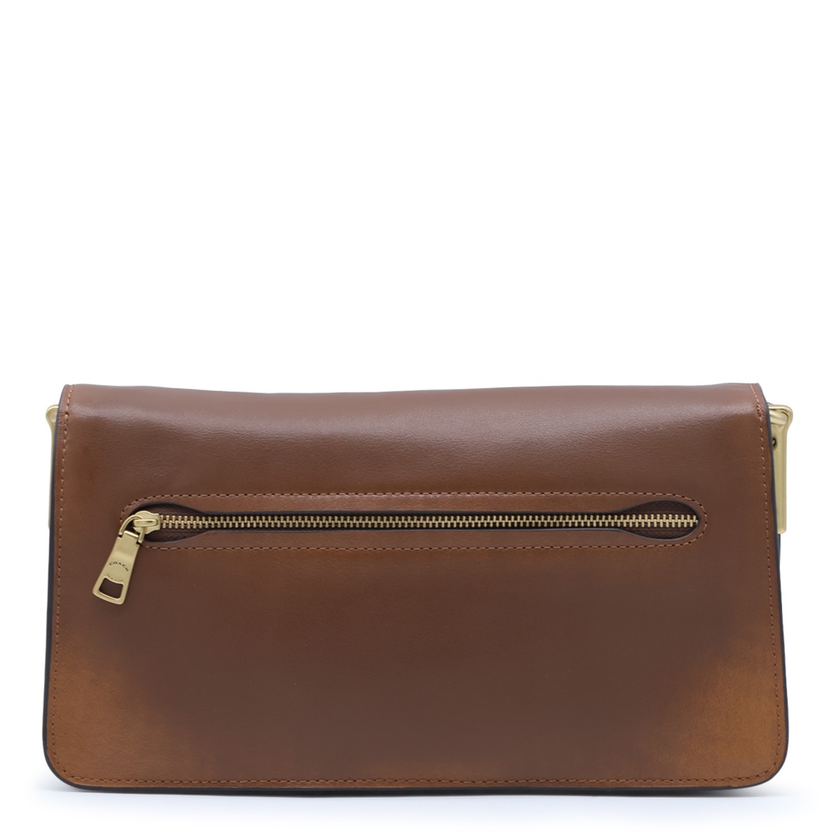 BROWN LEATHER SOFT TABBY SHOULDER BAG
