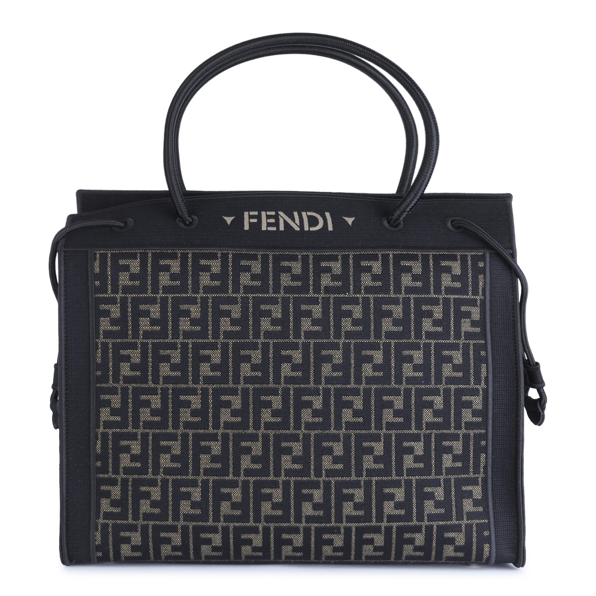 BEIGE FF MAGIC TOP HANDLE BAG
