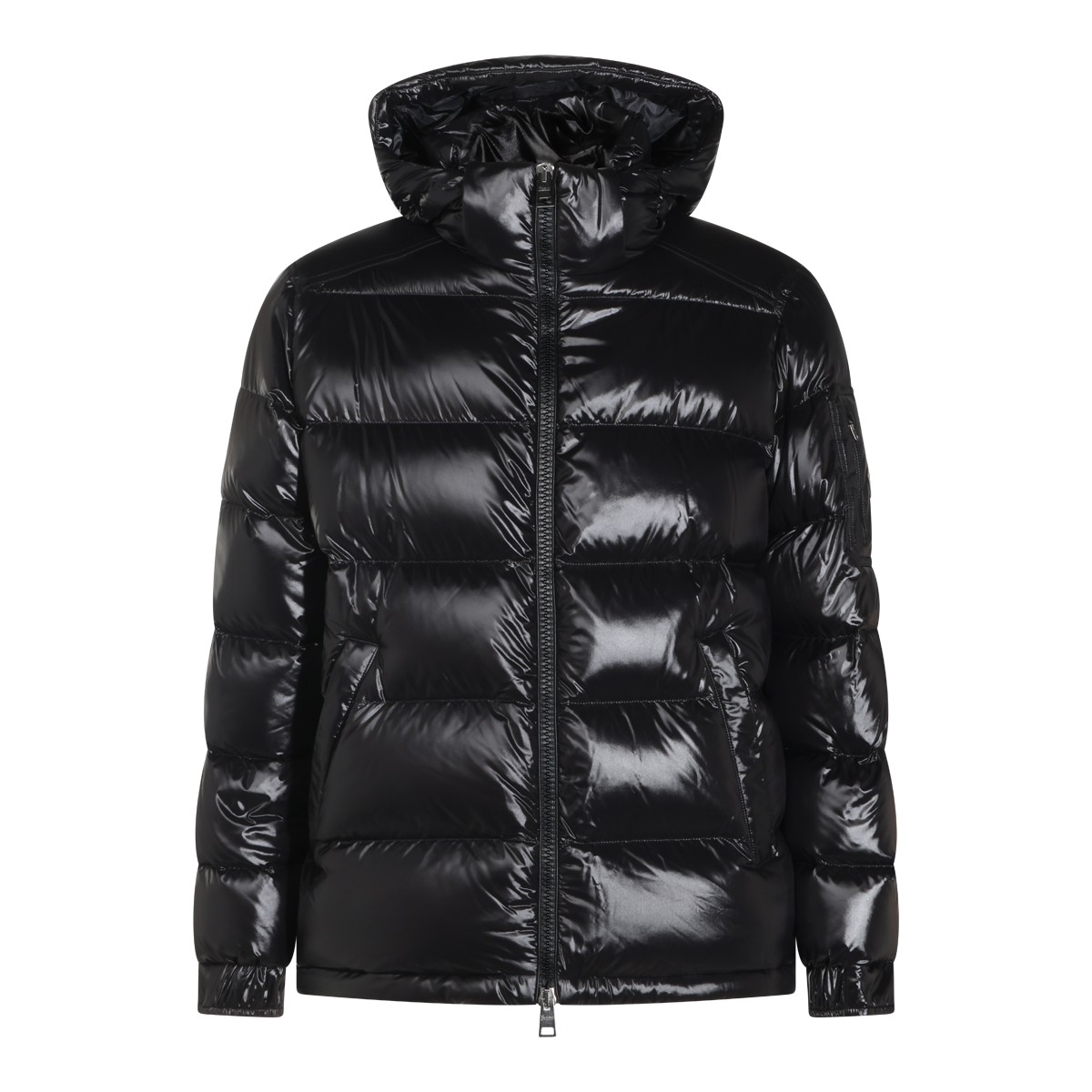 BLACK VYMIL PUFFER DOWN JACKET