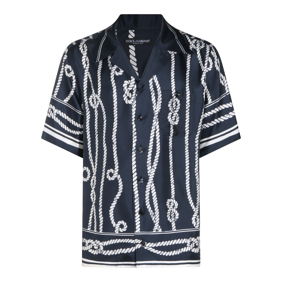 NAVY SILK SHIRT