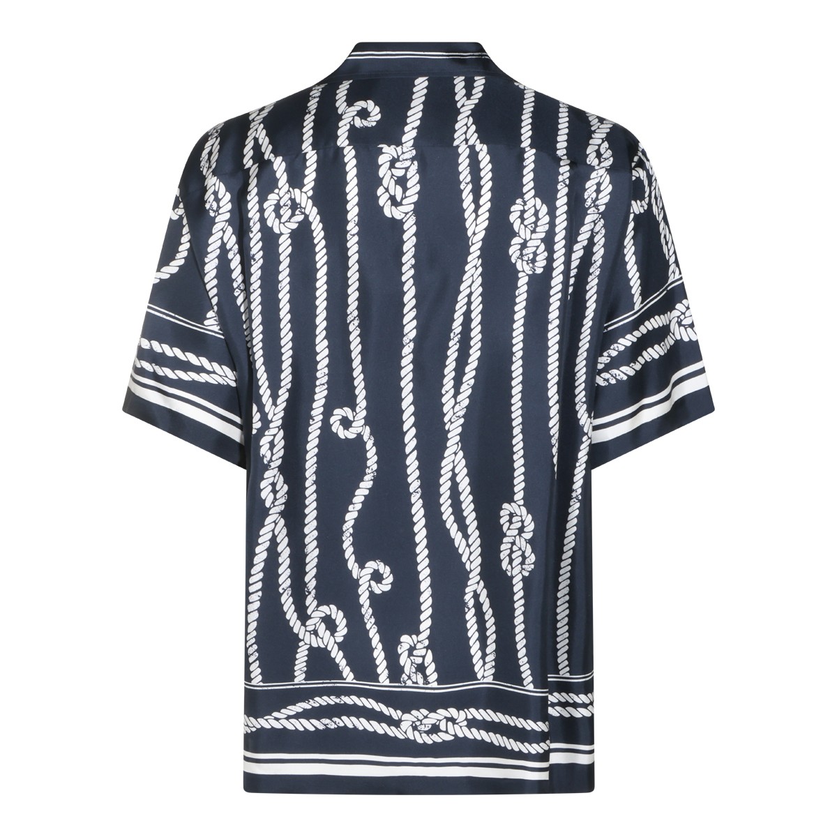 NAVY SILK SHIRT