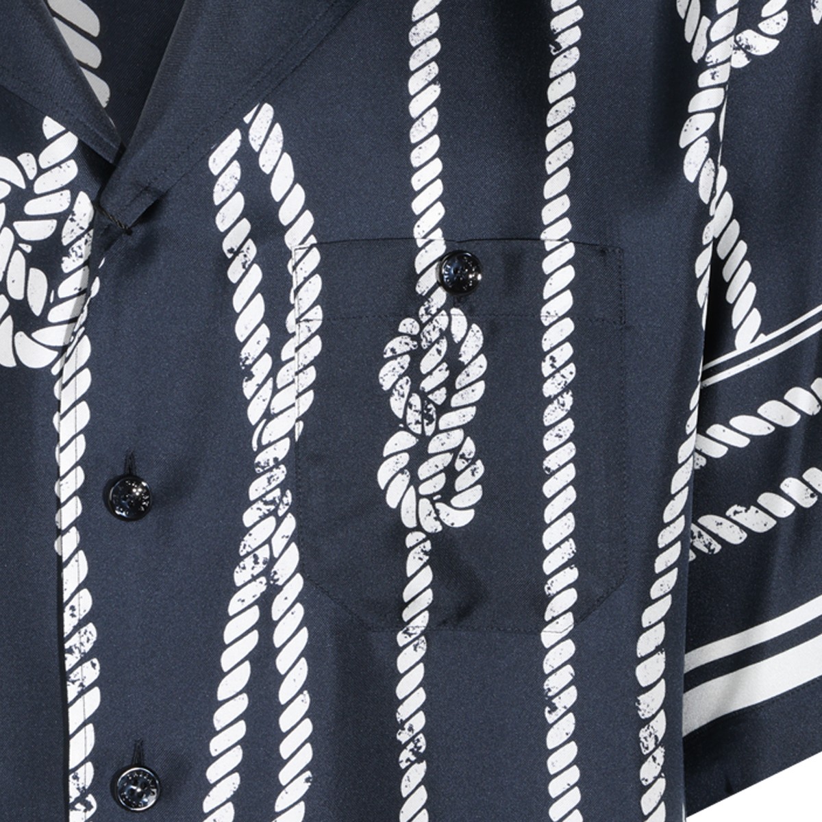 NAVY SILK SHIRT