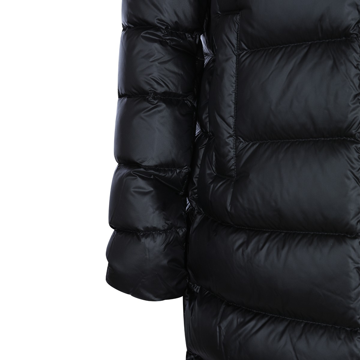 BLACK PUFFER SUYENNE LONG PARKA DOWN...